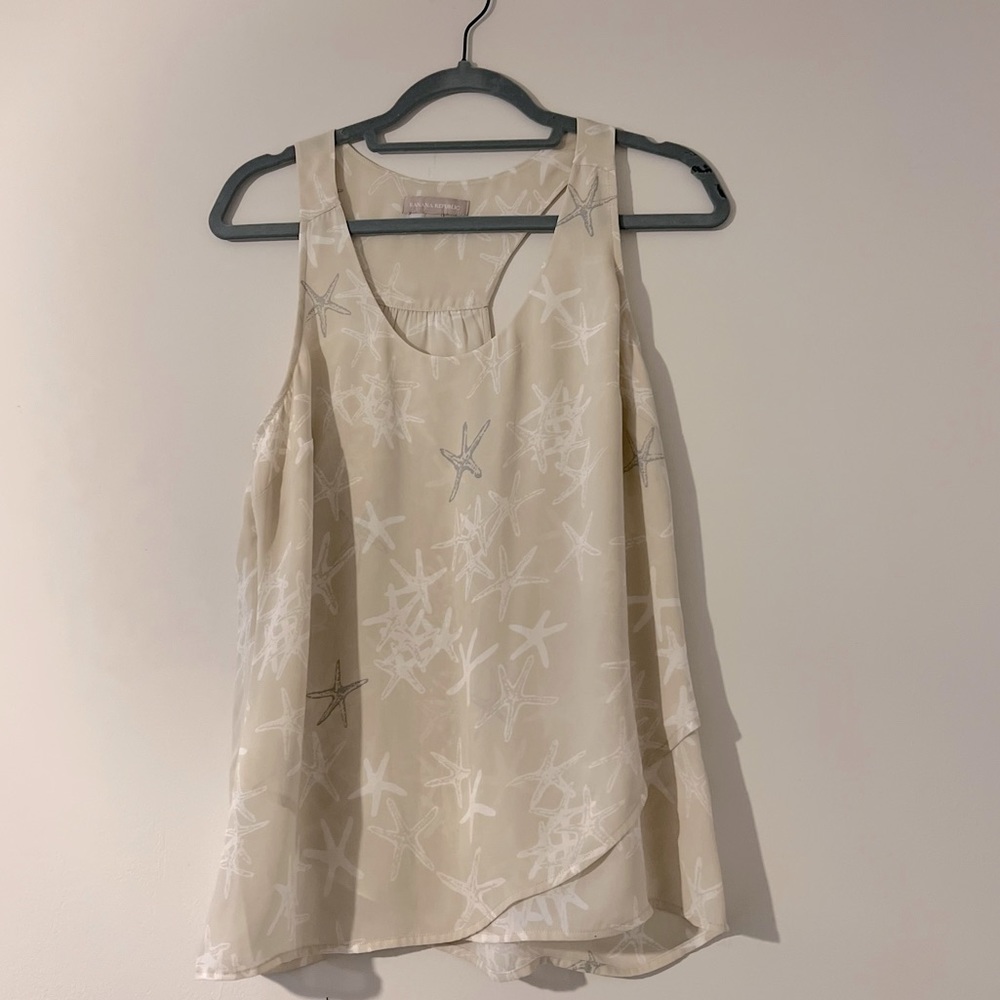 Banana Republic Nautical Beach Starfish Print Tank Top